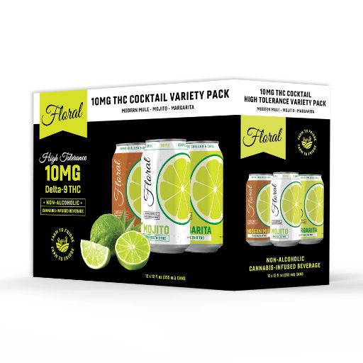12-Can THC Cocktail Variety Pack (10mg Delta-9) – Floral Beverages 12-Can THC Cocktail Variety Pack (10mg Delta-9) – Floral Beverages