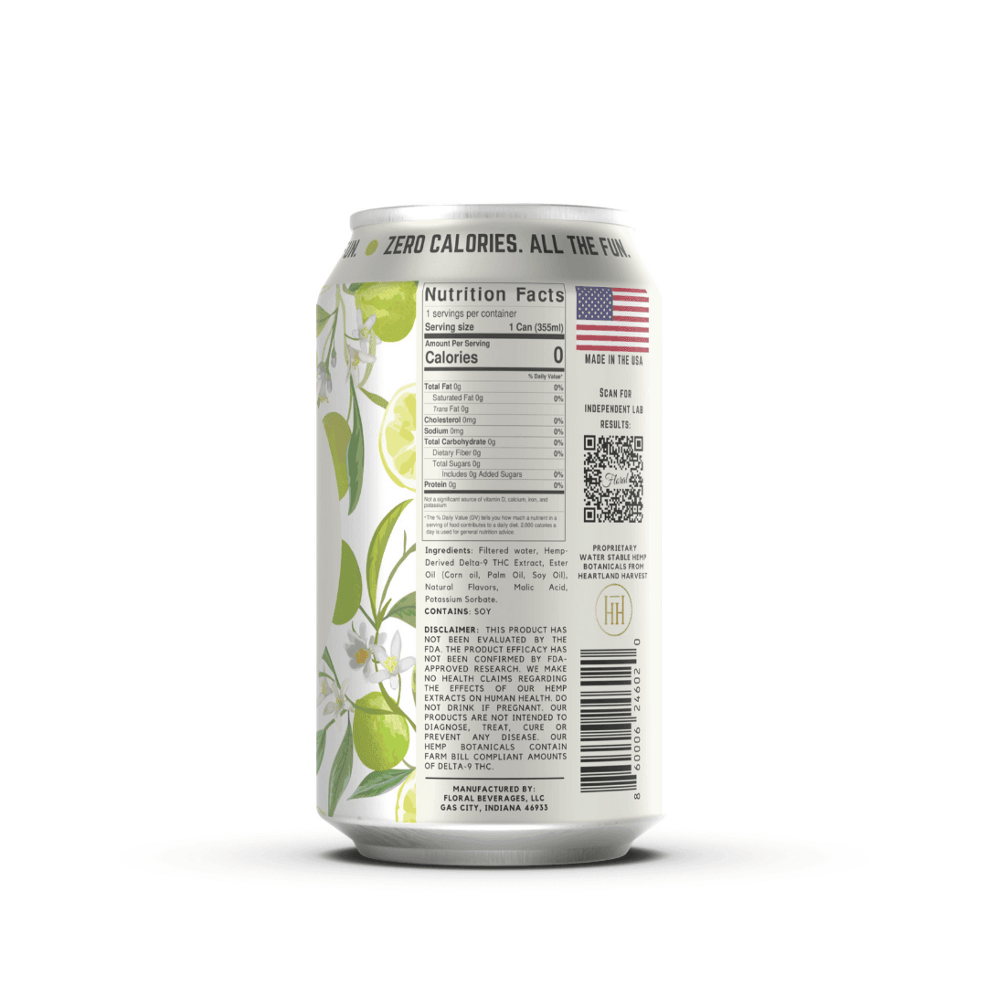 Key Lime THC Seltzer with zesty lime flavor, cannabis-infused for a refreshing, tangy, and uplifting beverage experience.