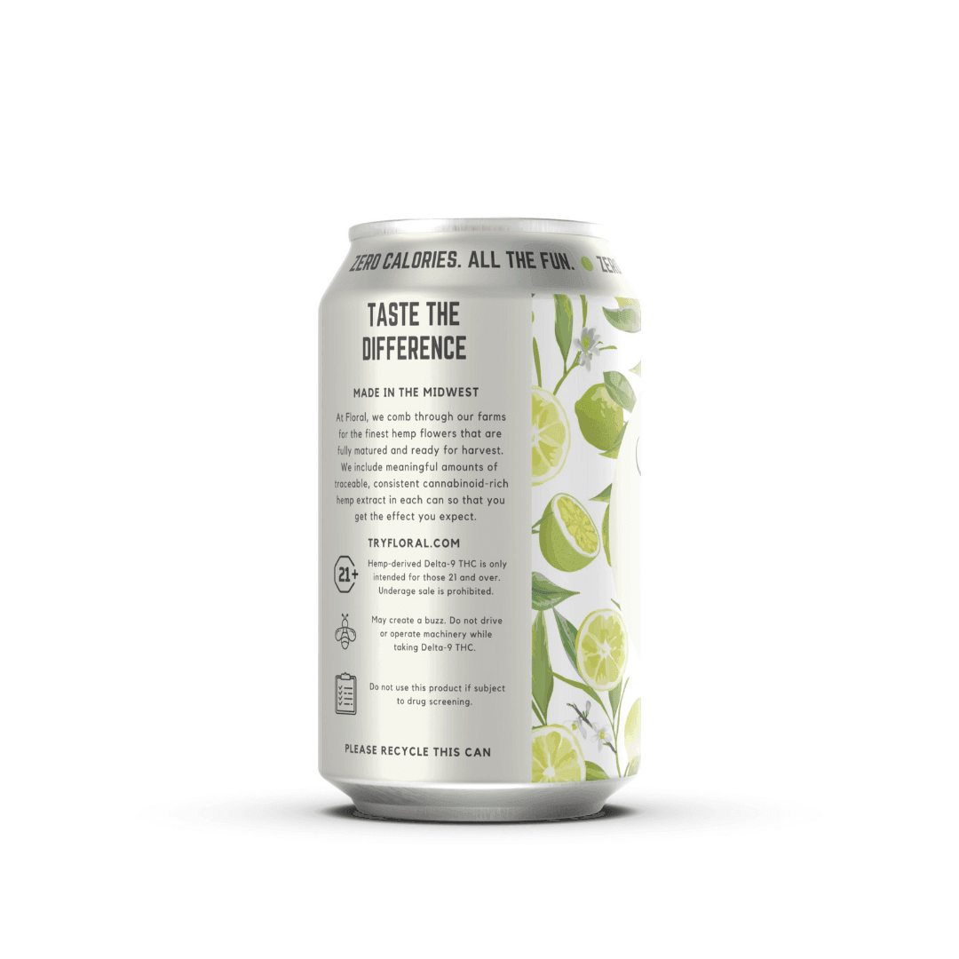Key Lime THC Seltzer with zesty lime flavor, cannabis-infused for a refreshing, tangy, and uplifting beverage experience.