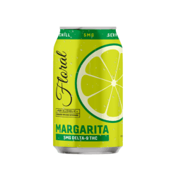 Floral 5mg THC Margarita – low-dose cannabis-infused drink with classic lime flavor for a light, social buzz.