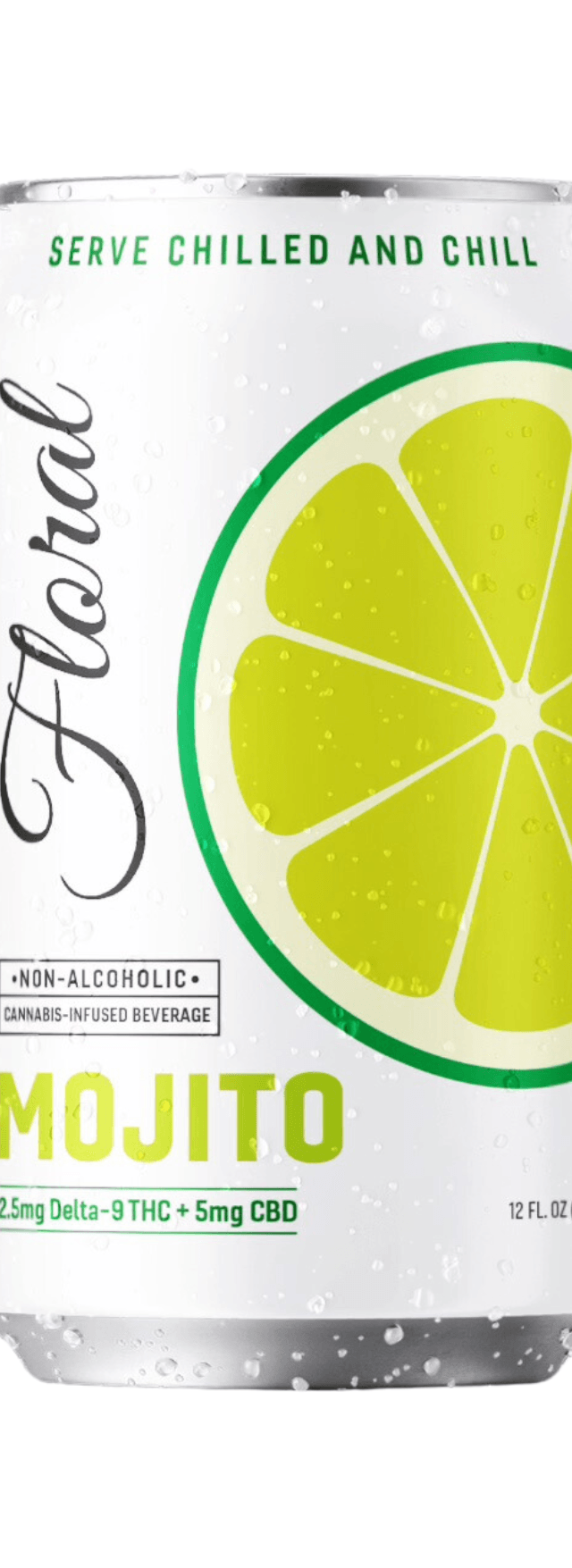 Floral THC Mojito with a refreshing blend of mint and citrus, cannabis-infused for a crisp, uplifting beverage experience.