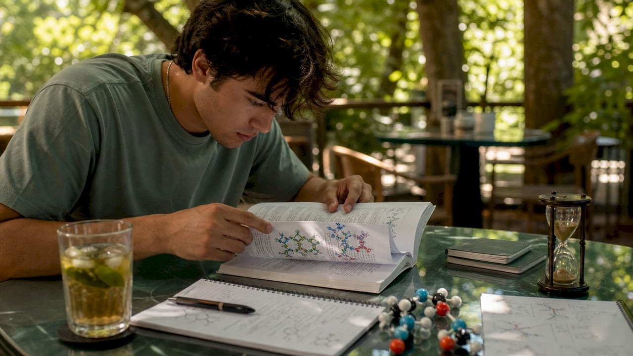 Person studying THC brain receptor effects