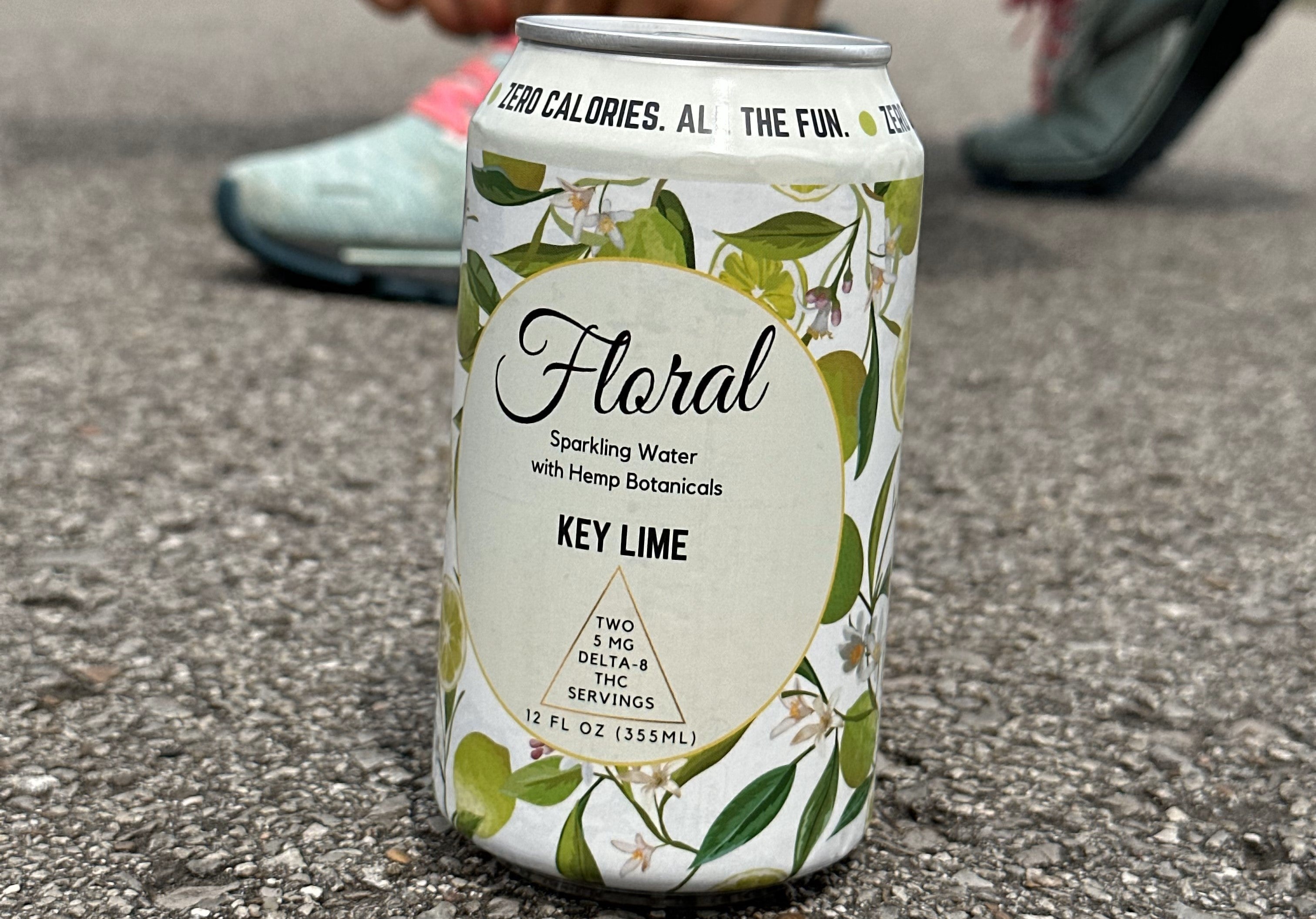 THC seltzer key lime flavored drink 
