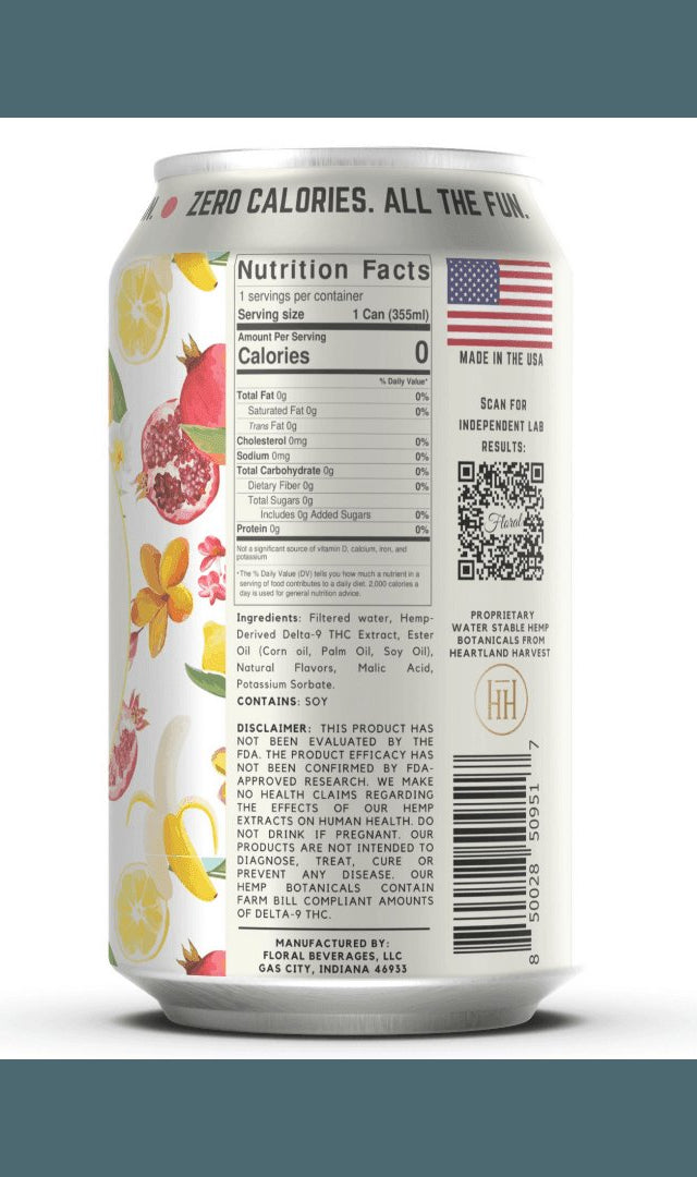 Tropical THC Seltzer with vibrant tropical fruit flavors, cannabis-infused for a refreshing and uplifting beverage experience.