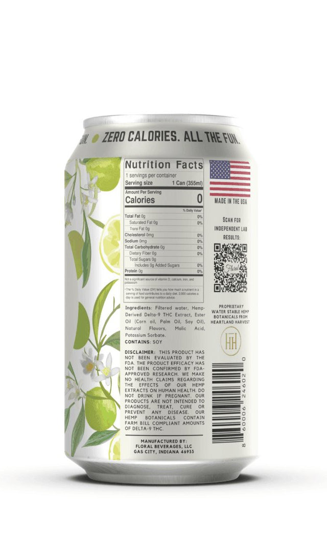 Key Lime THC Seltzer with zesty lime flavor, cannabis-infused for a refreshing, tangy, and uplifting beverage experience.