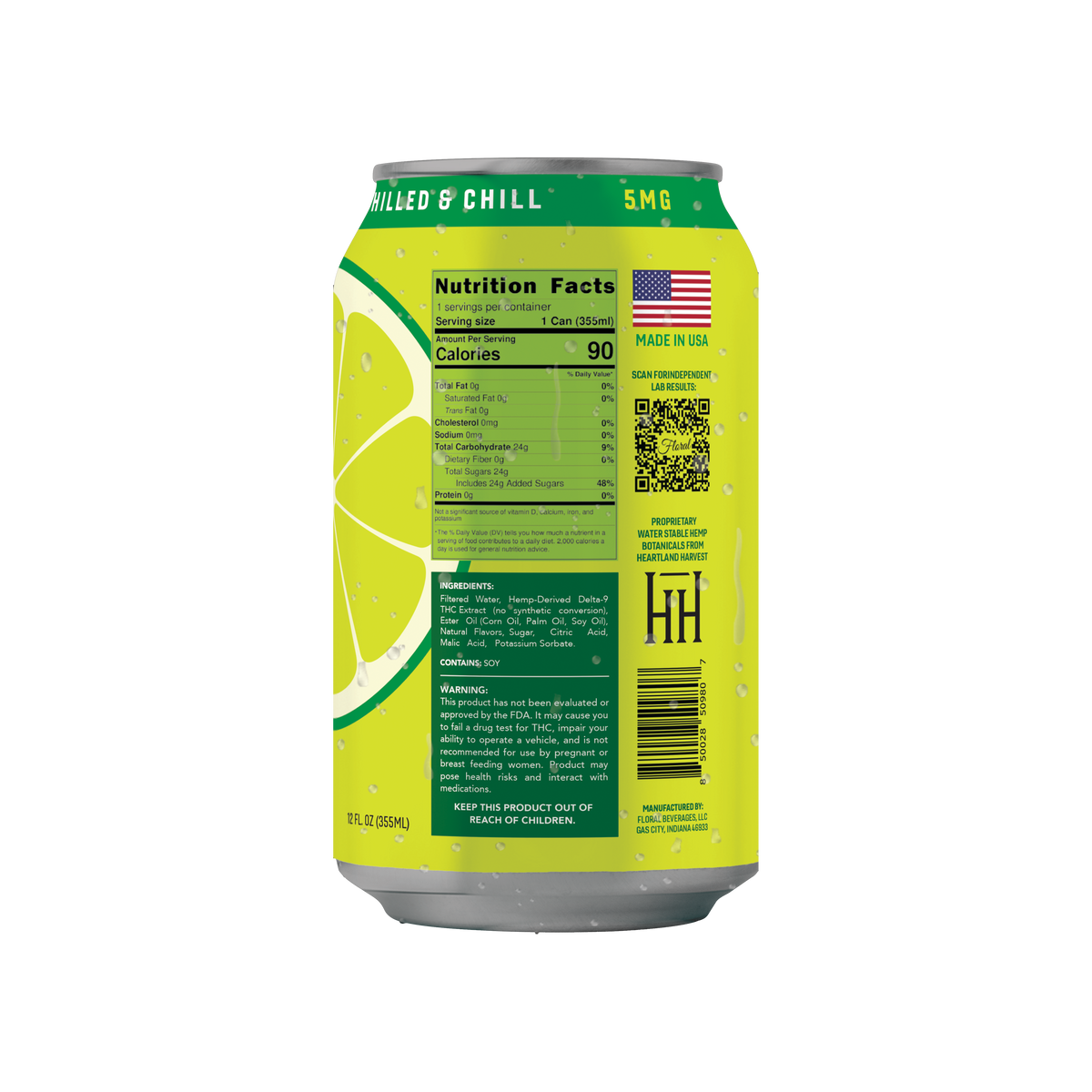 Margarita THC Cocktail (5mg Delta-9) – Floral Beverages