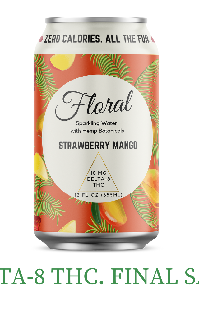 Strawberry Mango THC Seltzer (Delta-8 THC)