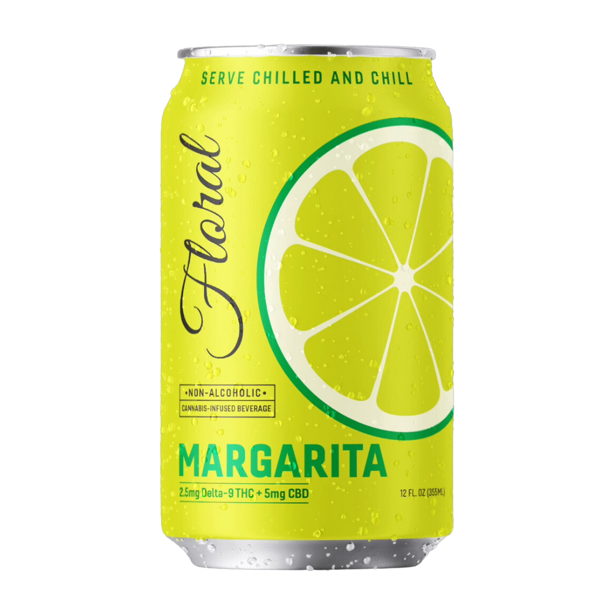 Margarita 2.5mg THC cocktail can — front
