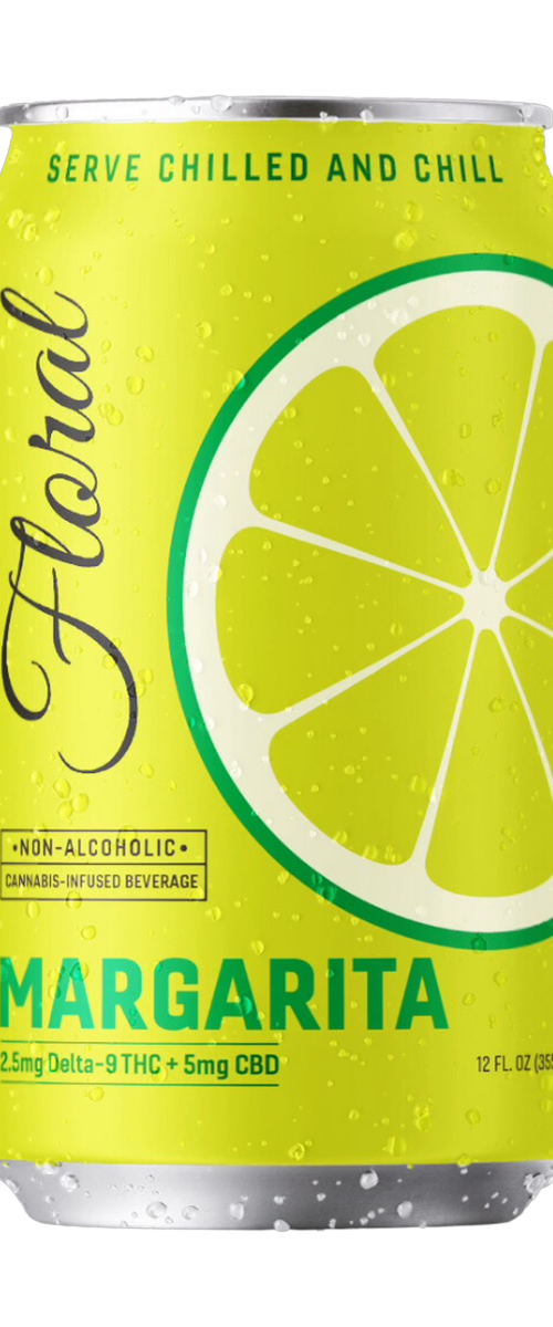Margarita 2.5mg THC cocktail can — front