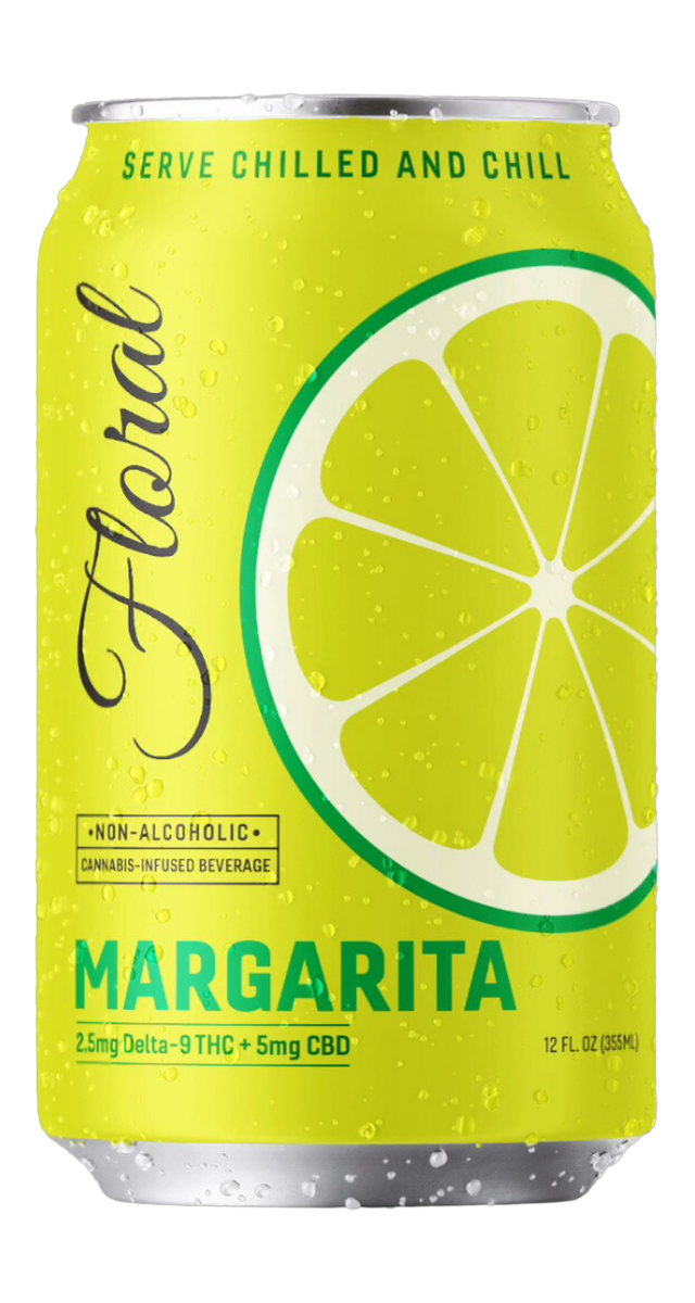 Margarita 2.5mg THC cocktail can — front