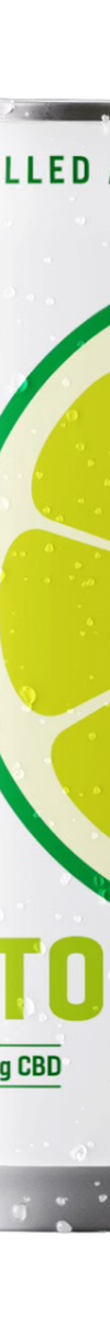 Mojito 2.5mg THC sparkling cocktail can — front (transparent)