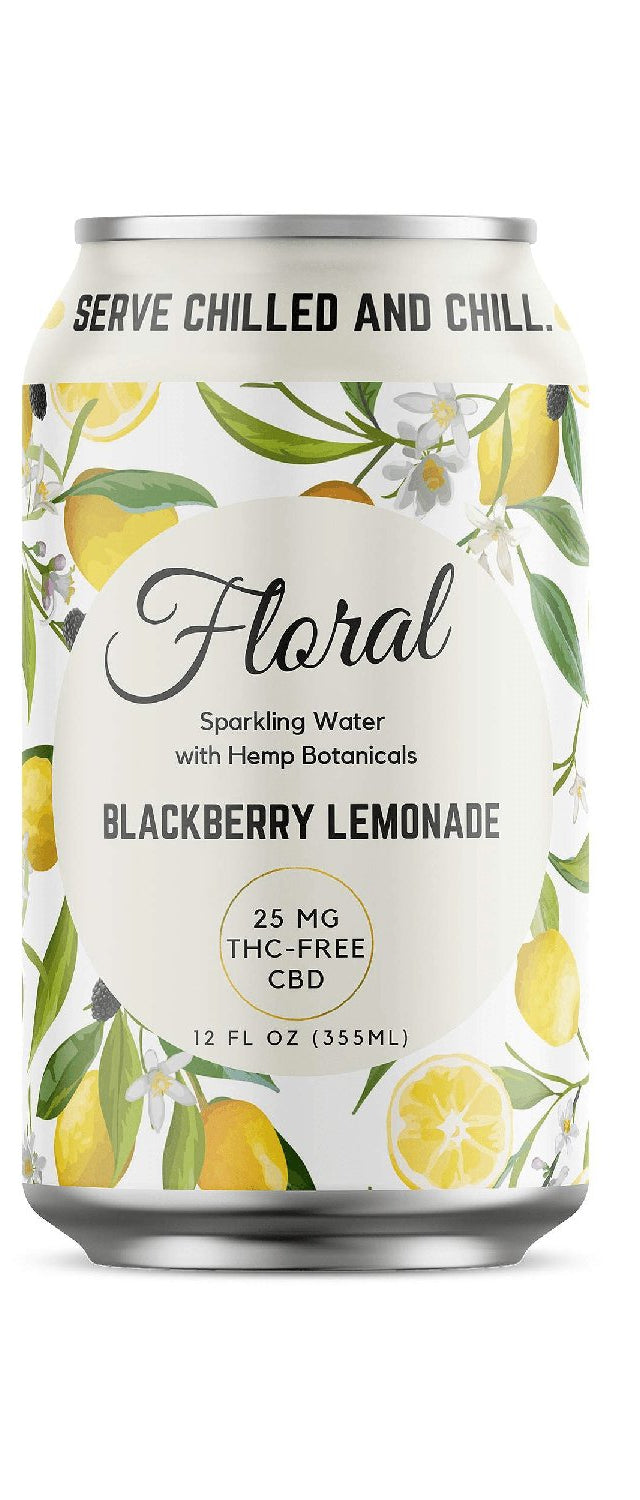 Blackberry Lemonade CBD Sparkling Water—a refreshing, alcohol-free beverage infused with calming CBD and bold fruit flavors.