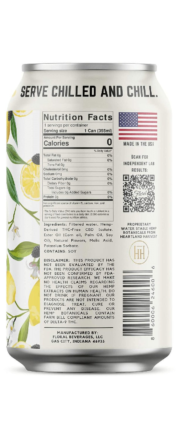 Blackberry Lemonade CBD Sparkling Water – refreshing, alcohol-free beverage infused with calming CBD and bold fruit flavors.