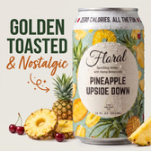 Pineapple Upside Down seltzer descriptor card — Golden, Toasted & Nostalgic