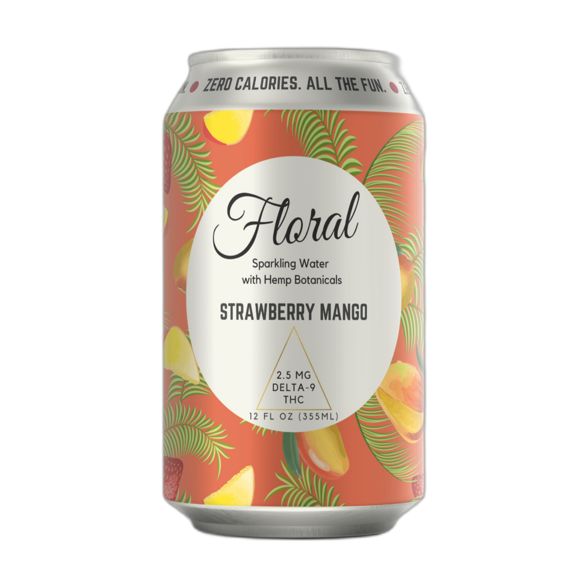 Strawberry Mango THC seltzer can — front