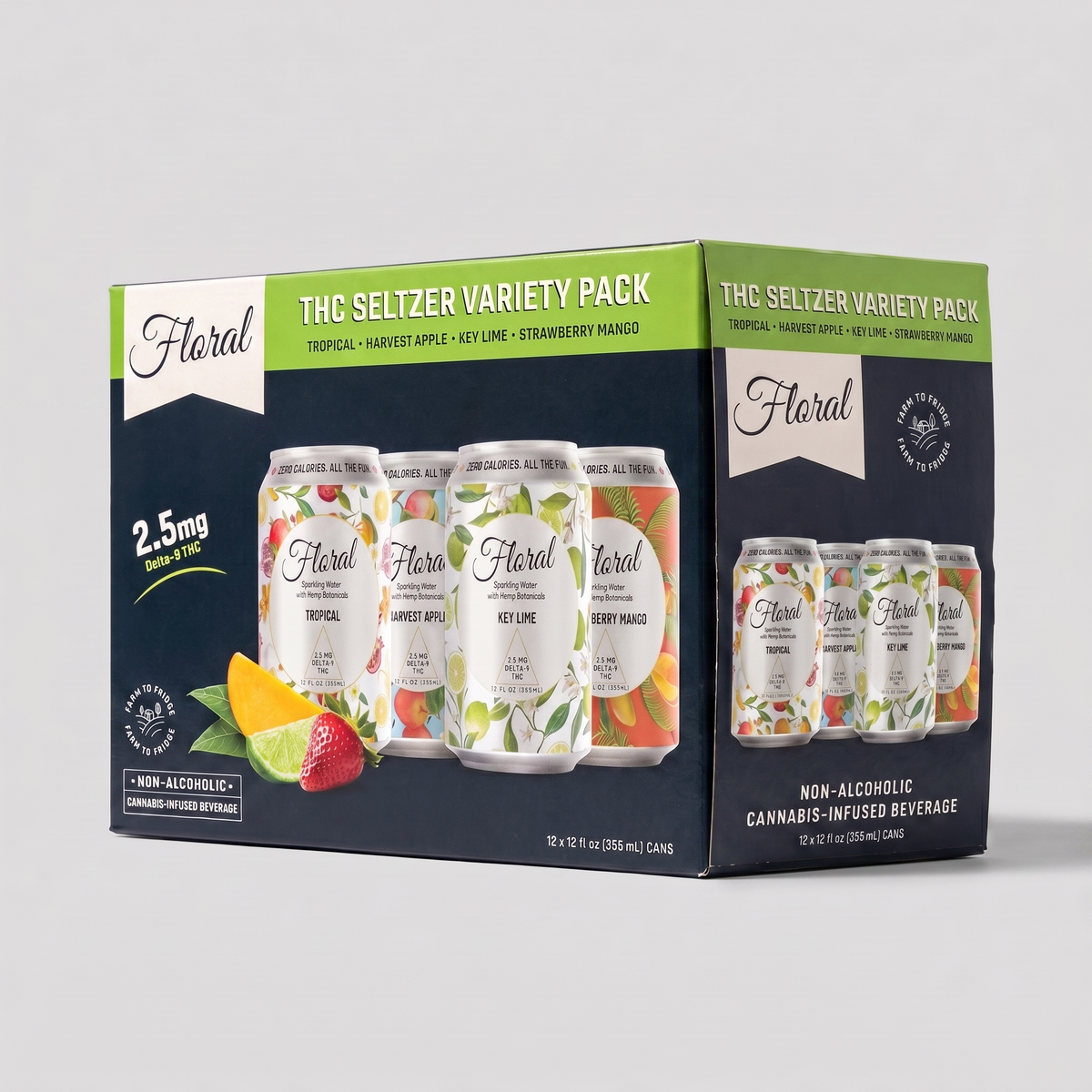 Floral THC Seltzer Variety Pack (2.5mg) box