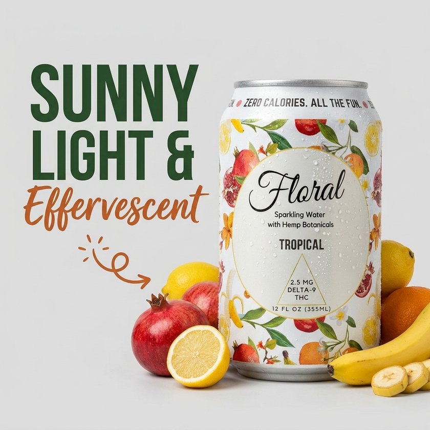 Tropical THC Seltzer flavor card